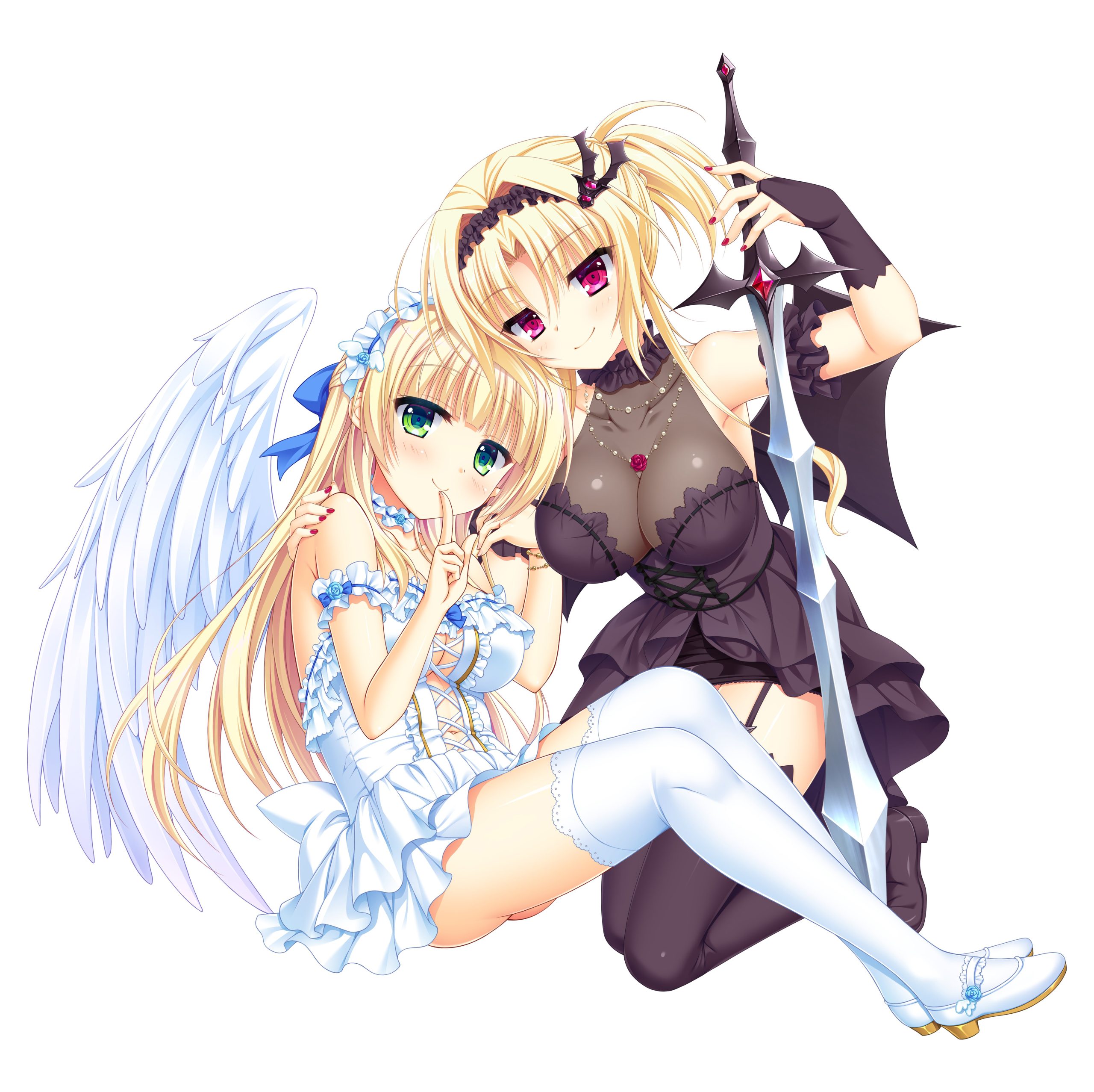 "Kin-iro Loveriche -Golden Time-" Extra Large Acrylic Stand Kin-iro Loveriche Angel & Devil