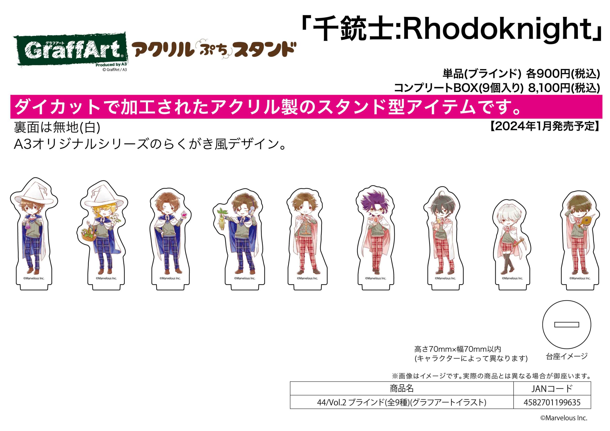 Acrylic Petit Stand "Senjyushi The Thousand Noble Musketeers: Rhodoknight" 44 Vol. 2 (Graff Art Illustration)