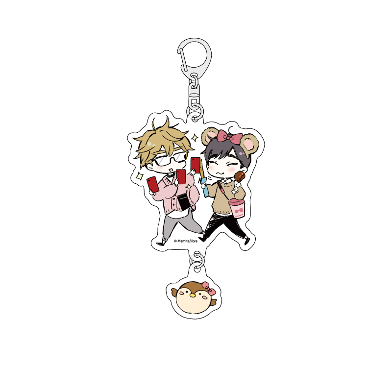 Linked Acrylic Key Chain "10 Things I Want to Do Before I Turn 40" 02 Tanaka Keishi & Toujou Suzume B (Official Illustration)