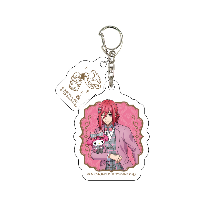 Acrylic Key Chain with Parts "Blue Lock" x Sanrio Characters 04 Chigiri Hyoma x My Melody (Original Illustration)