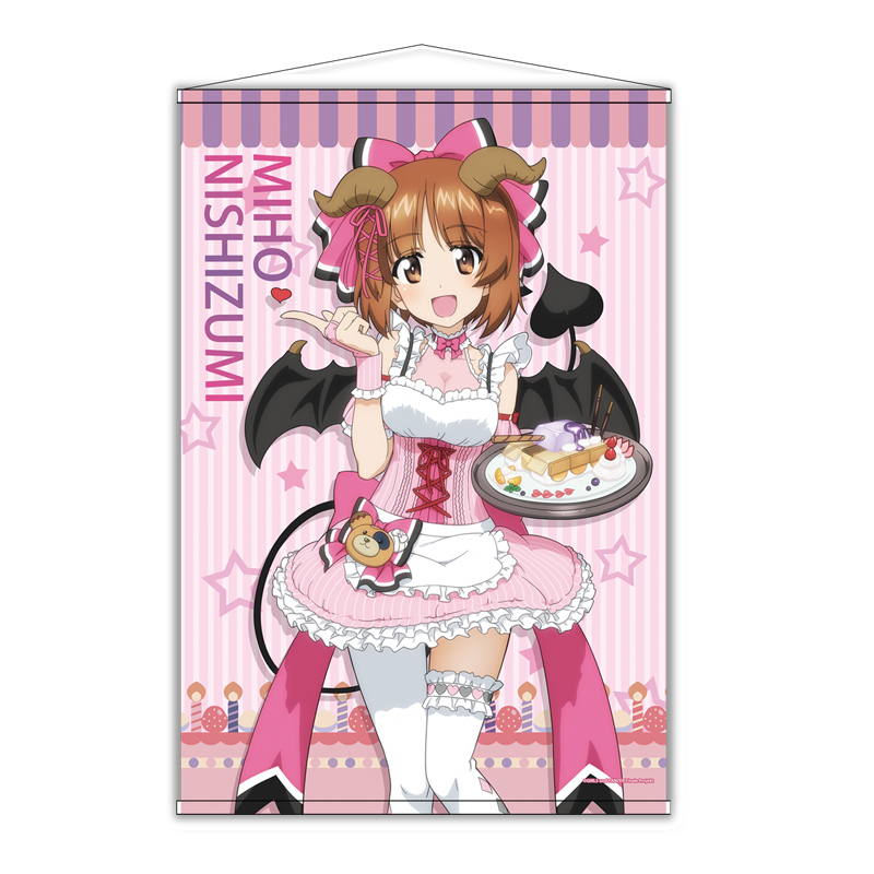 "GIRLS und PANZER das Finale" Original Illustration B2 Tapestry Nishizumi Miho Little Devil Waitress
