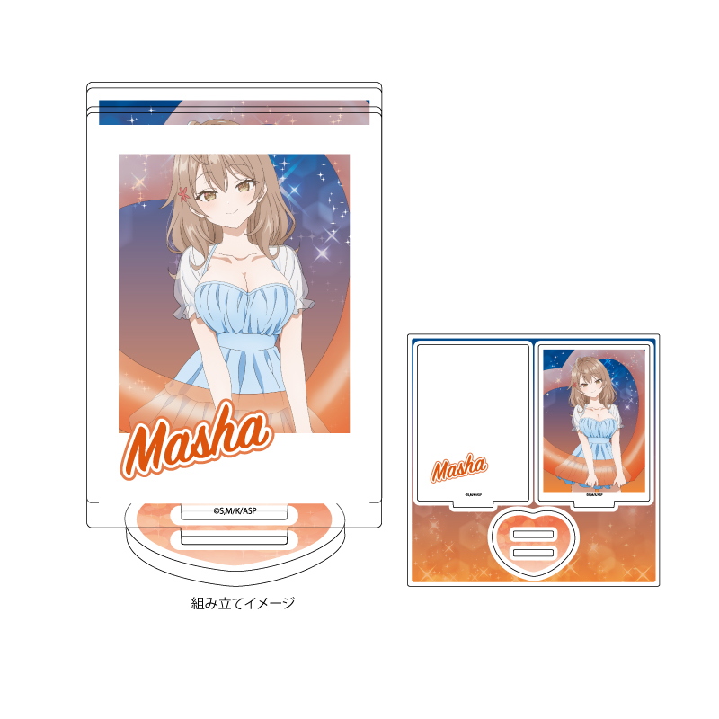 Acrylic Stand Plate "Alya Sometimes Hides Her Feelings in Russian" 02 Masha Night Pool Ver. (Original Illustration)