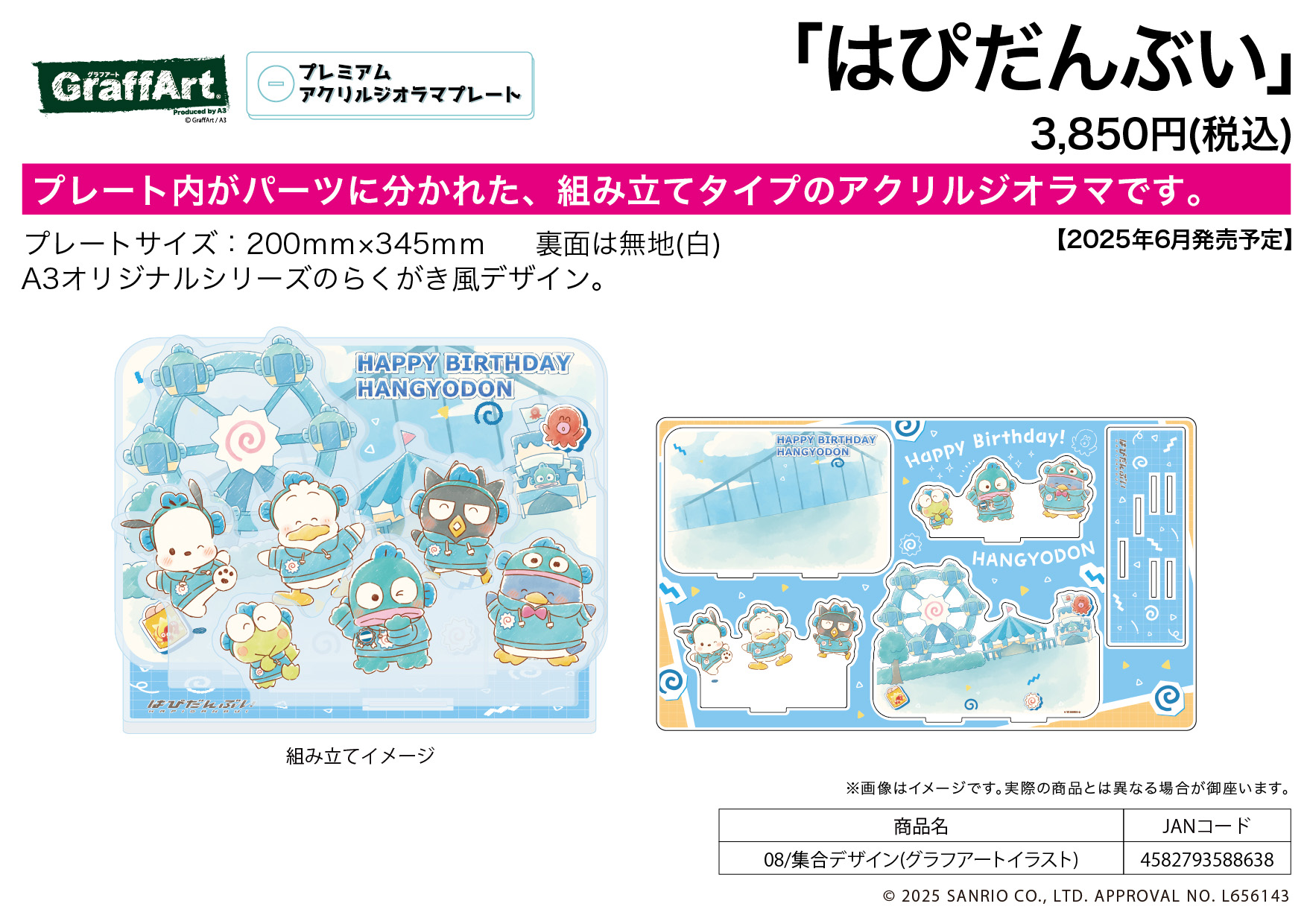 Premium Acrylic Diorama Plate HAPIDANBUI 08 Group Design (Graff Art Illustration)