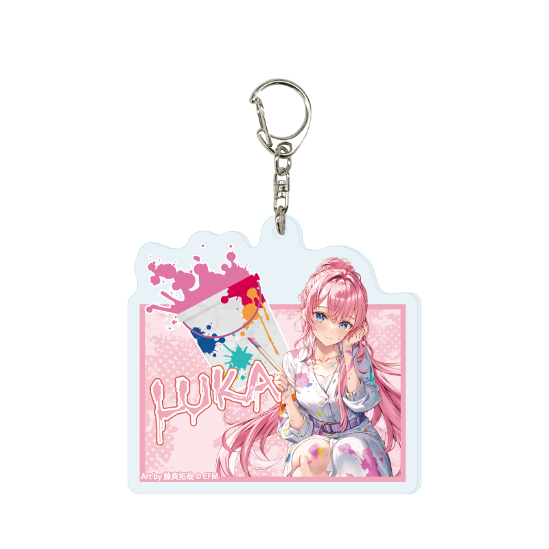 Acrylic Key Chain Piapro Characters 09 Megurine Luka Paint Ver. (Original Illustration)