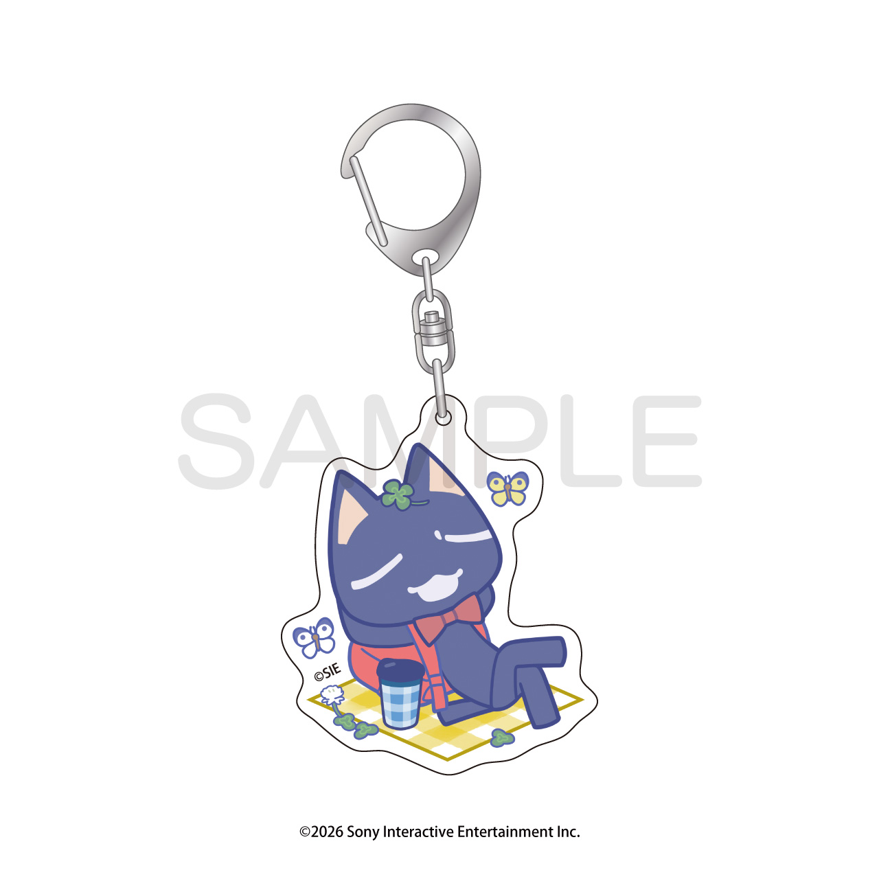 どこでもいっしょ ピクニックでもいっしょ アクリルキーホルダー クロ ("Doko Demo Issyo" Picnic Demo Issyo Acrylic Key Chain Kuro)